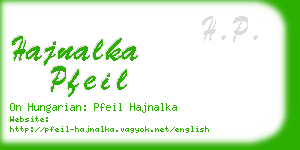 hajnalka pfeil business card